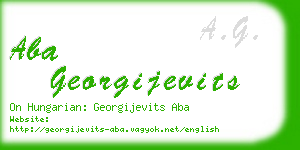 aba georgijevits business card